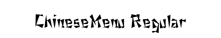 ChineseMenu Regular font preview