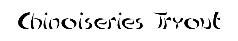 Chinoiseries Tryout font preview