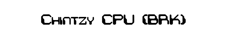 Chintzy CPU (BRK) font preview