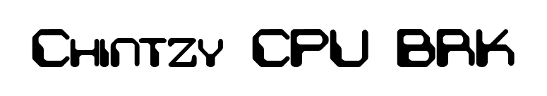 Chintzy CPU BRK font preview