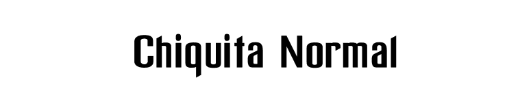 Chiquita Normal font preview