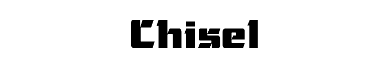 Chisel font preview