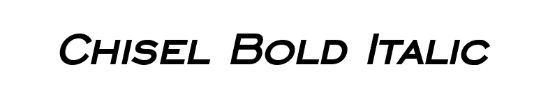 Chisel Bold Italic font preview