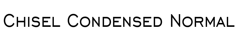 Chisel Condensed Normal font preview