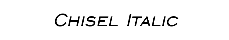 Chisel Italic font preview