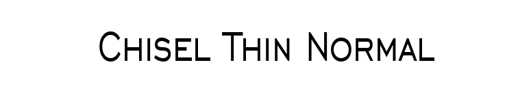 Chisel Thin Normal font preview