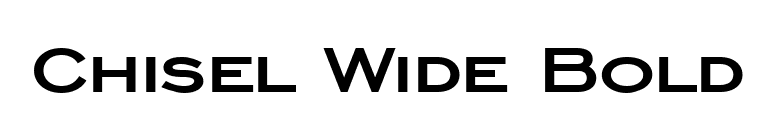 Chisel Wide Bold font preview