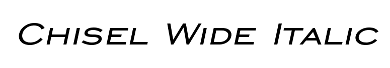Chisel Wide Italic font preview