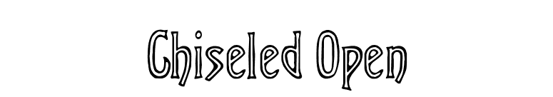 Chiseled Open font preview