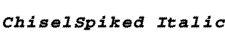 ChiselSpiked Italic font preview