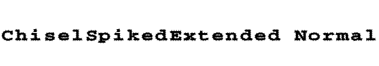 ChiselSpikedExtended Normal font preview