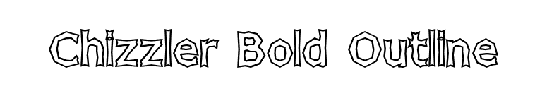 Chizzler Bold Outline font preview