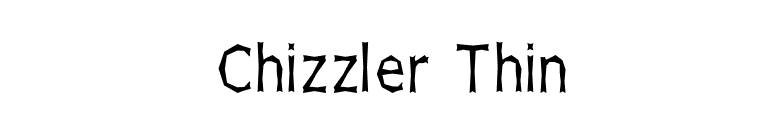 Chizzler Thin font preview
