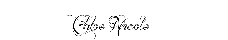 Chloe Nicole font preview