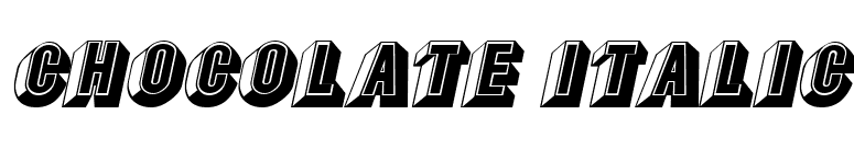 Chocolate Italic font preview