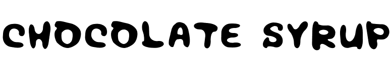Chocolate syrup font preview