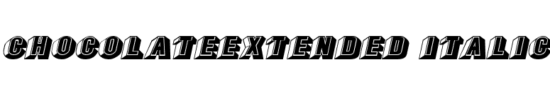 ChocolateExtended Italic font preview