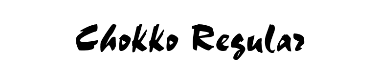 Chokko Regular font preview