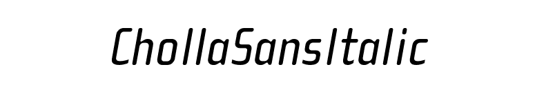 ChollaSansItalic font preview