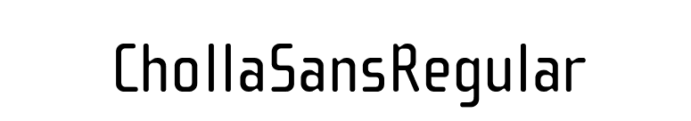 ChollaSansRegular font preview