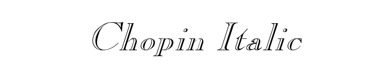 Chopin Italic font preview