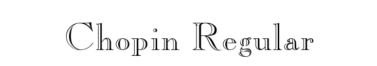 Chopin Regular font preview