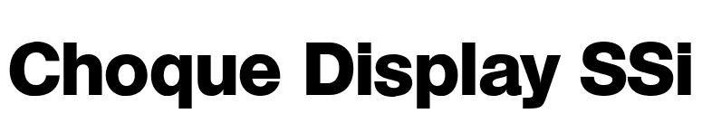 Choque Display SSi font preview
