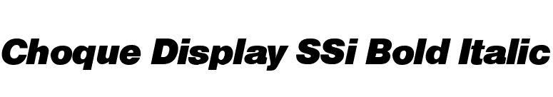 Choque Display SSi Bold Italic font preview