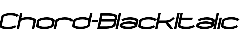 Chord-BlackItalic font preview