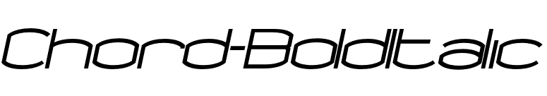 Chord-BoldItalic font preview