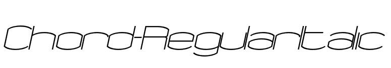 Chord-RegularItalic font preview