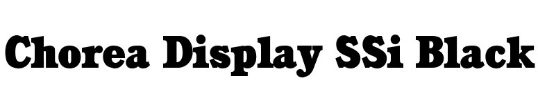 Chorea Display SSi Black font preview