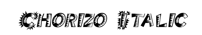 Chorizo Italic font preview