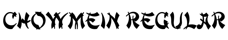ChowMein Regular font preview