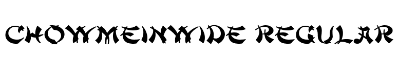 ChowMeinWide Regular font preview