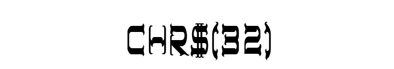 CHR$(32) font preview
