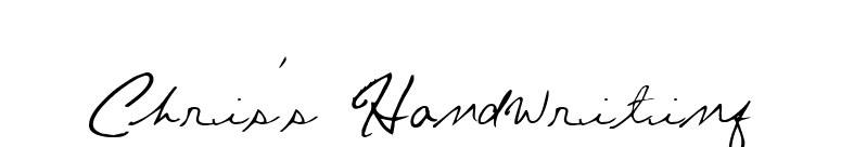 Chris's Handwriting font preview