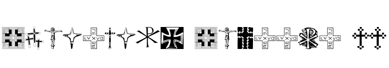 Christian Crosses II font preview