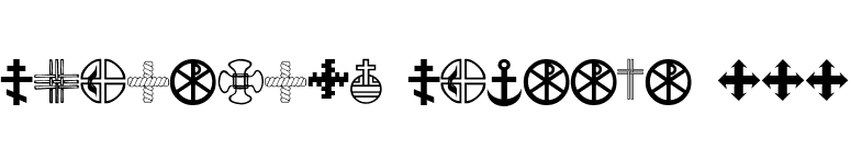 Christian Crosses III font preview
