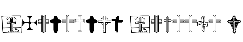 Christian Crosses V font preview