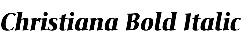 Christiana Bold Italic font preview