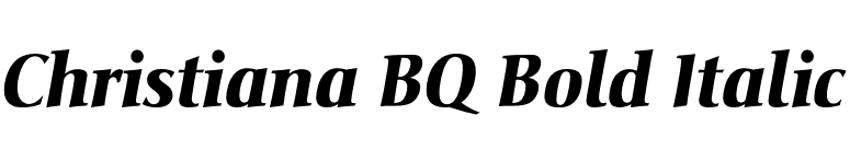 Christiana BQ Bold Italic font preview