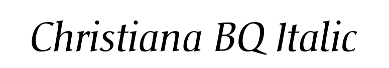 Christiana BQ Italic font preview