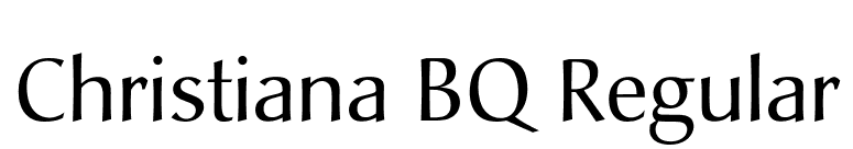 Christiana BQ Regular font preview