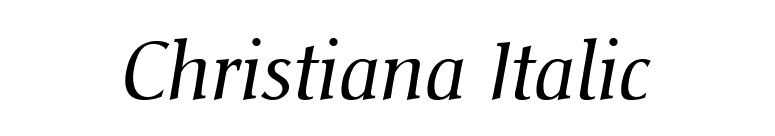 Christiana Italic font preview
