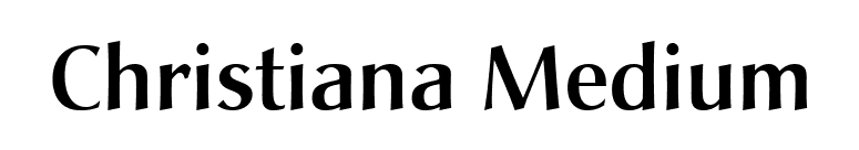 Christiana Medium font preview