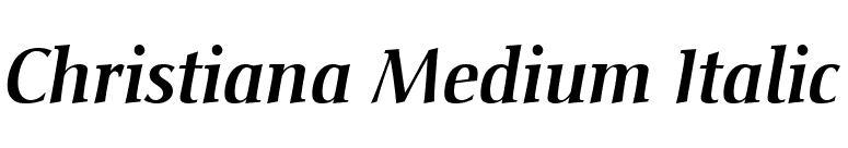 Christiana Medium Italic font preview