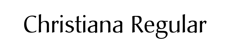 Christiana Regular font preview