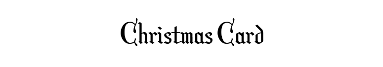 Christmas Card font preview