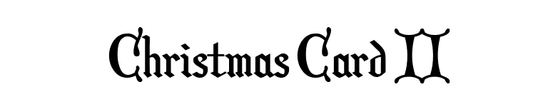 Christmas Card II font preview